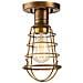Plafoniera Industrial Nordica Mixon Acciaio Ottone Anticato 1 Luce E27 - Foto miniatura 1
