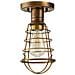 Plafoniera Industrial Nordica Mixon Acciaio Ottone Anticato 1 Luce E27 - Foto miniatura 3