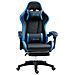 Sedia Da Gaming Con Altezza Regolabile E Schienale Reclinabile, 65x65x121-129 Cm, Blu E Nero - Foto miniatura 1