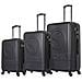 Set Di 3 Valigie Nere Con Ruote - Cc-t243 Black - Foto miniatura 1