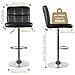 4 X Sgabelli Da Bar Moderni Girevoli Sedia Cucina Alta Con Schienale In Simipelle E Poggiapiedi, Regolabile E Girevole, 44 X 50 X (91-144) Cm, Nero - Foto miniatura 4