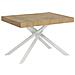Tavolo allungabile 90x130/390 cm Karida quercia natura gambe bianche - Foto miniatura 1