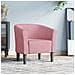 Poltrona Cabriolet Rosa In Velluto - Foto miniatura 1