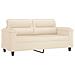 Set Divani 3 pz con Cuscini Beige in Tessuto Microfibra - Foto miniatura 4