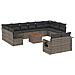 Set Divani da Giardino 13 pz con Cuscini Grigio in Polyrattan - Foto miniatura 1