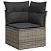 Set Divani da Giardino 13 pz con Cuscini Grigio in Polyrattan - Foto miniatura 5