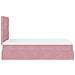 Struttura Letto Pouf con Materasso Rosa 120x200 cm Velluto - Foto miniatura 9