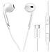 Cuffie Usb-c Con Filo E Microfono Integrato Per Samsung Galaxy S25 Plus, Bianco - Foto miniatura 1