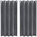Tende con tende 2 pcs Grigio chiaro 140 x 175 cm Velluto - Foto miniatura 1