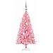 Albero di Natale con 150 LED con supporto Rosa 120 cm PVC - Foto miniatura 4