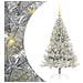 Albero di Natale artificiale con luci integrate Argento 120 cm - Foto miniatura 1