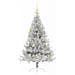 Albero di Natale artificiale con luci integrate Argento 120 cm - Foto miniatura 4