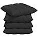 Cuscini per Seduta 4 pcs Nero 40 x 40 x 6 cm Microfibra - Foto miniatura 1