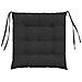 Cuscini per Seduta 4 pcs Nero 40 x 40 x 6 cm Microfibra - Foto miniatura 7