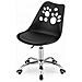 Sedia girevole ergonomica PRINT nera per ufficio domestico - Foto miniatura 5