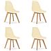 Sedia KITO - Sedie ergonomiche da pranzo /ufficio color crema x 4 - Foto miniatura 1