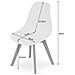 Sedia KITO - Sedie ergonomiche da pranzo /ufficio color crema x 4 - Foto miniatura 4