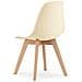 Sedia KITO - Sedie ergonomiche da pranzo /ufficio color crema x 4 - Foto miniatura 5