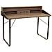 Scrivania In Legno E Metallo Marrone 130x60x95h Cm - Foto miniatura 1