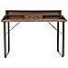 Scrivania In Legno E Metallo Marrone 130x60x95h Cm - Foto miniatura 3