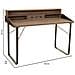 Scrivania In Legno E Metallo Marrone 130x60x95h Cm - Foto miniatura 4