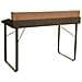 Scrivania In Legno E Metallo Marrone 130x60x95h Cm - Foto miniatura 5