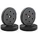 Dischi da Pesi 10 kg 4 pcs Nero Ø 21,5 x 3,8 cm - Foto miniatura 1