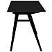 Scrivania Vojens Nera Con Gambe In Legno Naturale, 120×60×75 Cm - Foto miniatura 3