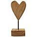 Scultura Cuore Piccolo In Teak Riciclato Pezzo Unico - Foto miniatura 1