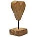 Scultura Cuore Piccolo In Teak Riciclato Pezzo Unico - Foto miniatura 2