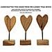 Scultura Cuore Piccolo In Teak Riciclato Pezzo Unico - Foto miniatura 8