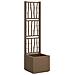 Vaso da Giardino con Trellis Marrone 36 x 36 x 140 cm PP - Foto miniatura 1