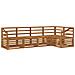 Set divani 5 pcs Naturale Legno di Acacia Massello - Foto miniatura 1