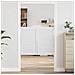 Porte Swing 2 pcs Bianco Legno Massello di Pino - Foto miniatura 2