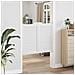 Porte Swing 2 pcs Bianco Legno Massello di Pino - Foto miniatura 3
