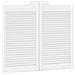 Porte Swing 2 pcs Bianco Legno Massello di Pino - Foto miniatura 7