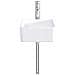 Lavabo da bagno Cromato 40,5 x 30,5 x 13 cm Metallo - Foto miniatura 4