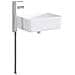 Lavabo da bagno Cromato 40,5 x 30,5 x 13 cm Metallo - Foto miniatura 5