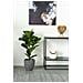 Ficus Lyrata Artificiale Fiddle Leaf Tree Verde H 100 Cm - Foto miniatura 3