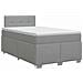 Letto box spring con materasso Grigio Chiaro 120 x 190 cm - Foto miniatura 1