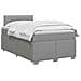 Letto box spring con materasso Grigio Chiaro 120 x 190 cm - Foto miniatura 7