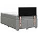 Letto box spring con materasso Grigio Chiaro 120 x 190 cm - Foto miniatura 9