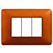 Placca 3 Posti Matix, Tecnopolimero, 120xh. 84 Mm Rosso Terra - Foto miniatura 2