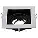 Porta Faretti Led Gu10 Incasso Orientabile Quadrato Alluminio Bianco Vt-781sq 3597 - Foto miniatura 2