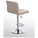 Sgabello Bar PERU con Fodera in Tessuto | Sgabello Alto Girevole a 360° e Regolabile in Altezza 64 - 84 cm | Sgabello con Poggiapiedi | Sgabello Cucina con Schienale Imbottito ed Eleganti Cuciture | Sedia Cucina Moderna crema - Foto miniatura 4
