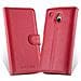 Custodia Compatibile Con Htc One M4 Mini In Rosso Carminio - Coperchio Protettiva Con Chiusura Magnetica, Funzione Stand E Tasca Per Le Carte - Foto miniatura 5