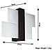 Novità! Applique Wenge Per Salotto E Corridoio - Vetro E Legno - Feniks 1 Sl. 0075 Lampada A Muro Quadrata, Stile Moderno, A Luce Singola Led E-27 *** Lampade - I Prezzi Più Bassi Su Amazon! - Foto miniatura 5