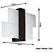 Novità! Applique Wenge Per Salotto E Corridoio - Vetro E Legno - Feniks 1 Sl. 0075 Lampada A Muro Quadrata, Stile Moderno, A Luce Singola Led E-27 *** Lampade - I Prezzi Più Bassi Su Amazon! - Foto miniatura 3