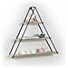 Libreria Muro Triangolare Bacheca Piramide Rovere Nero Cm 74 X 13 X 61 H - Foto miniatura 1