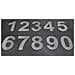 Numero Domestico Esterno, Portale O Garage, 16 Cm, Acciaio Inox Aisi 304, Installazione Adesiva (numero 3)  - Foto miniatura 2